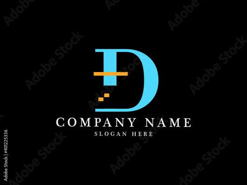 D, D D Letter Logo, D logo image design