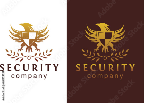 Eagle Security Crest Logo Design