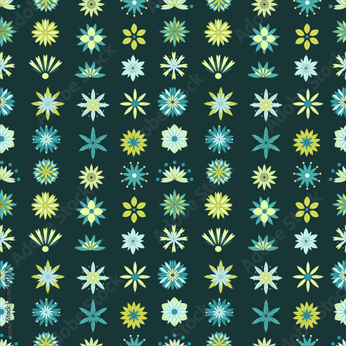 Seamless pattern graphic flowers