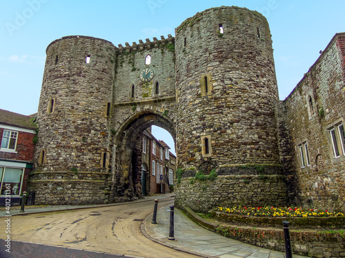 A view of the medieval landgate leading into the town centre of Rye, Sussex