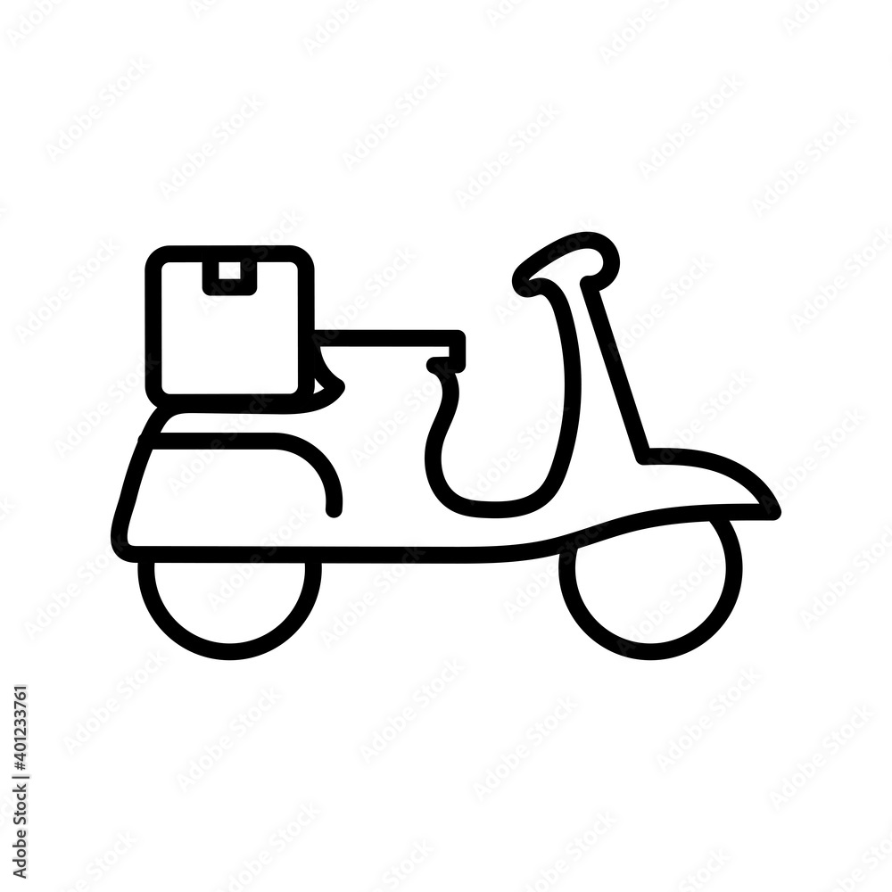 motorcycle vehicle with box delivery line style motorcycle vehicle with box delivery line style