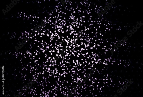 Dark Purple vector background with polygonal style.