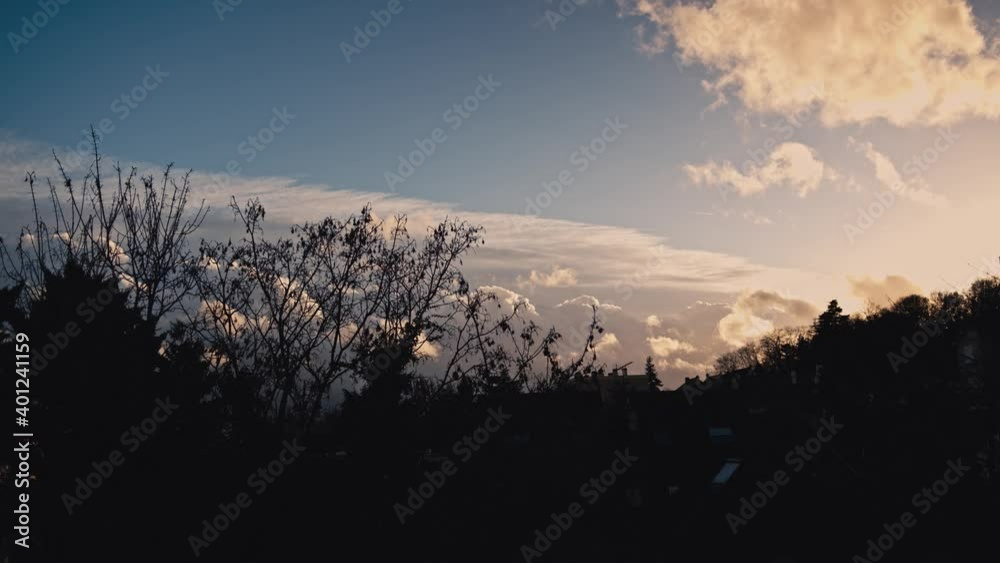 Couché de soleil coloré 