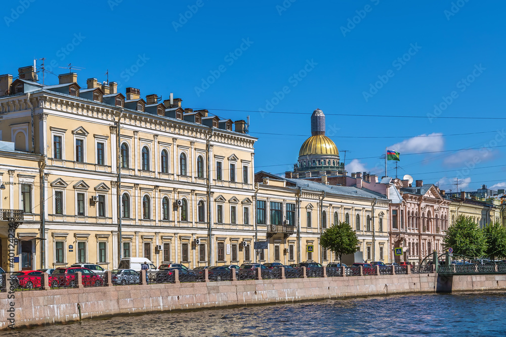 Moyka River in Saint Petersburg, Russia