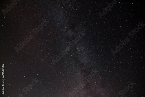 Stars and galaxy in the night sky
