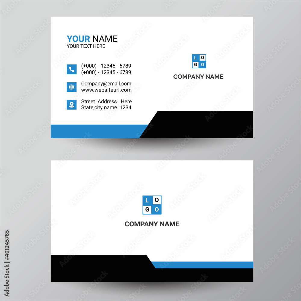Simple Corporate Business Card Design Template Simple Corporate Business Card Design Template