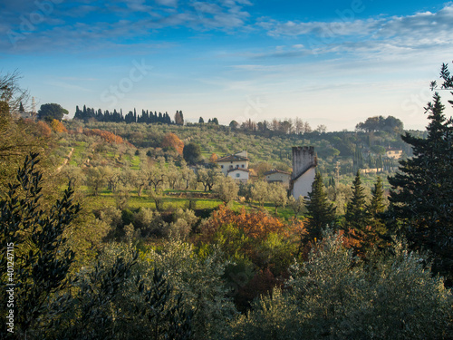 Italia, Toscana, Firenze, comune di Sesto Fiorentino, colline di Castello.