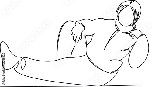 girl resting