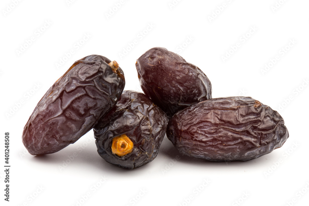 Dried dates fruits isolated on white background Dried dates fruits isolated on white background