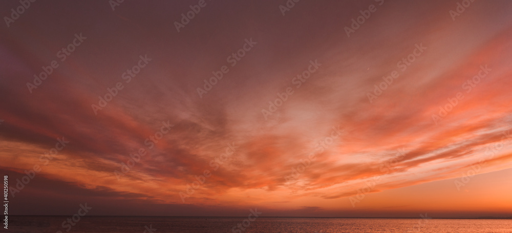 sunset over the sea sunset over the sea