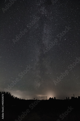 starry night sky with galaxy