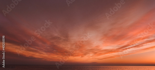sunset over the sea