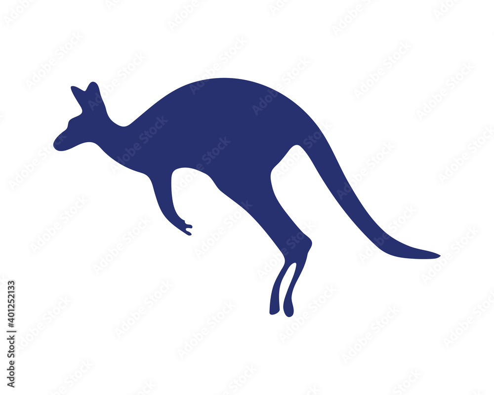 kangaroo jumping silhouette isolated icon kangaroo jumping silhouette isolated icon
