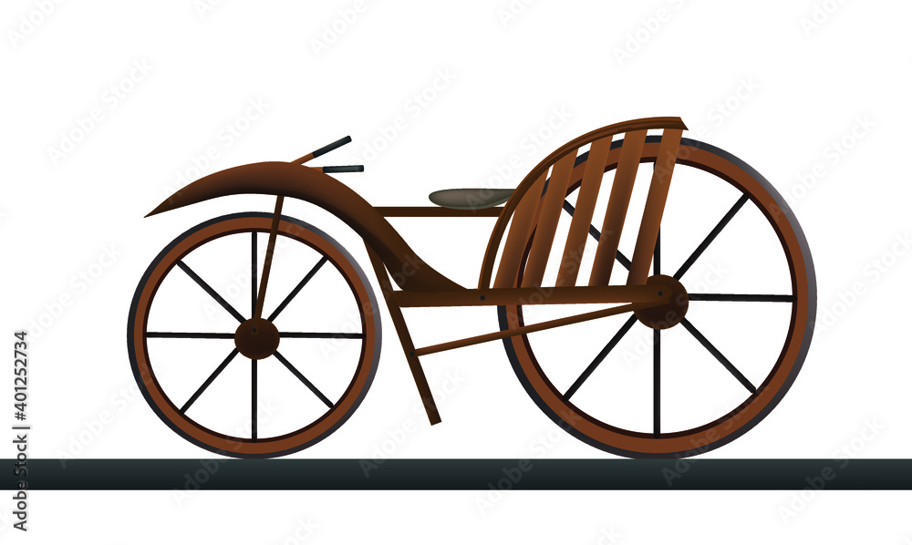 Fototapeta premium improved model of first bike, 1839-1840.