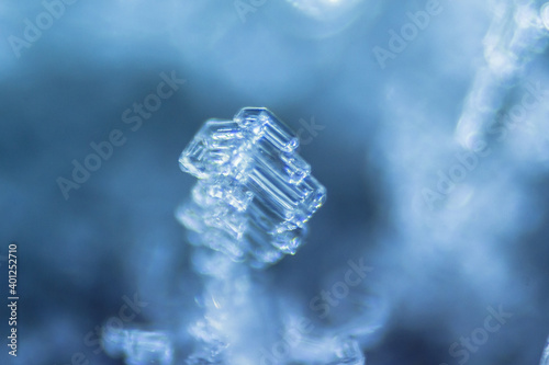 Snow crystal close up