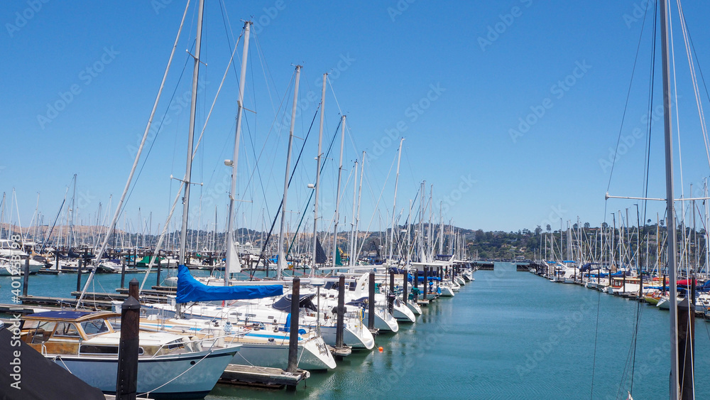 Beautiful Yacht harbor at San Francisco, United States