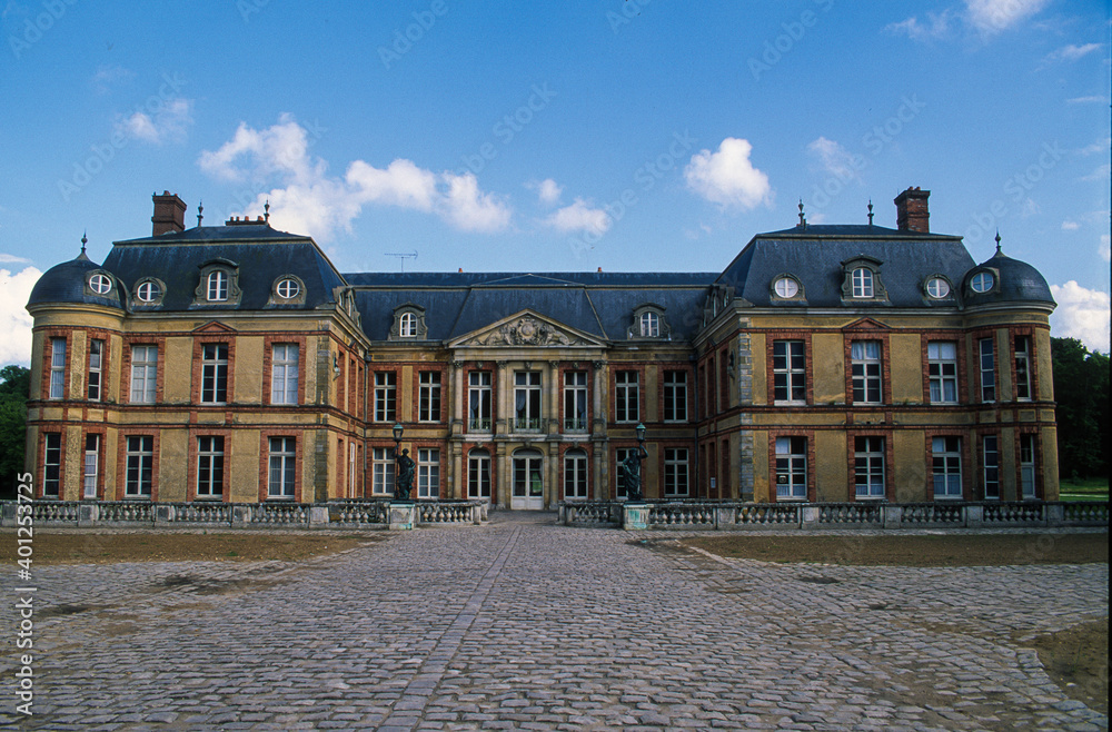 Chateau, XVIIe, Mansart, Dampierre, 78, Yvelines