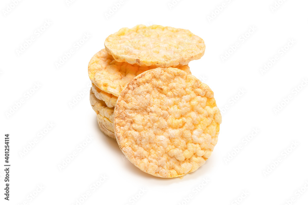 Rice wafer isolated on white background. Rice wafer isolated on white background.