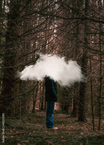 person in the forest