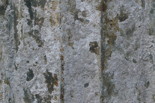 Cement textured metal surface. Scratches, traces of rust. Color - Aluminum, Hue Gray.
