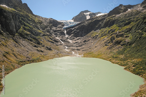 Lake Trift and the receding glacier above. photo