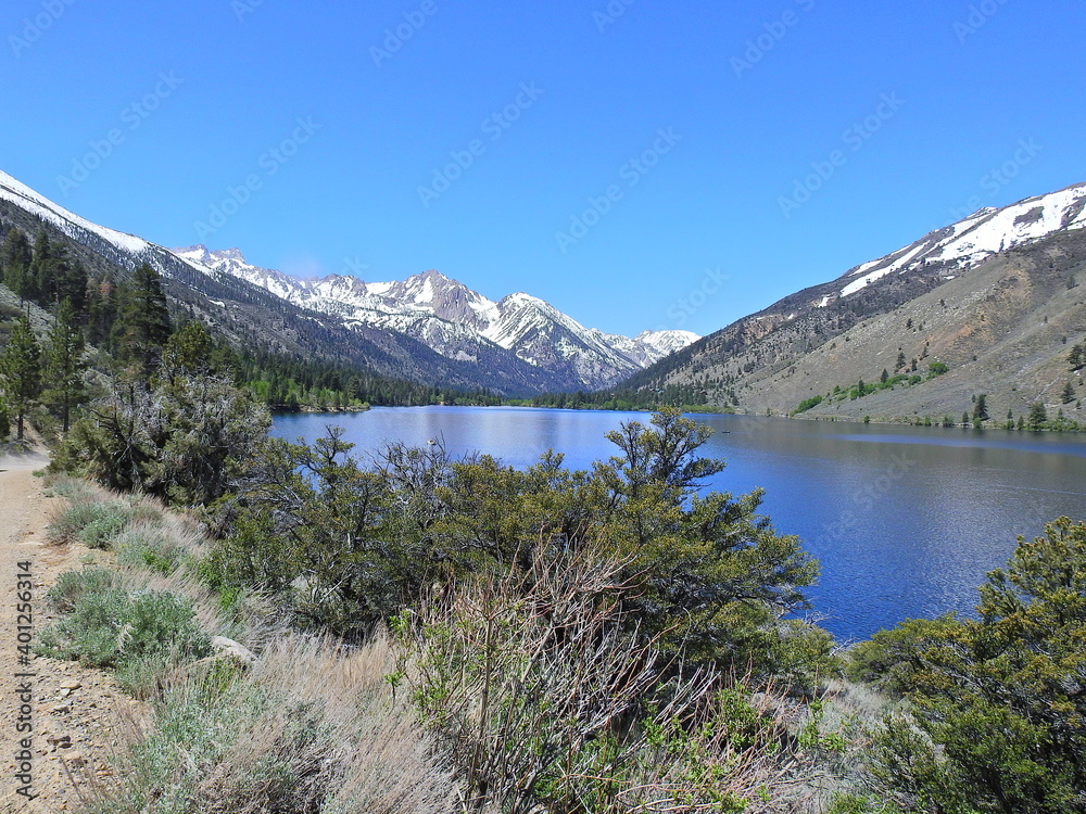 Spring scenery around Twin Lakes Resort, just outside the town of Bridgeport, in Mono County, Sierra Nevada Mountains, California. Spring scenery around Twin Lakes Resort, just outside the town of Bridgeport, in Mono County, Sierra Nevada Mountains, California.