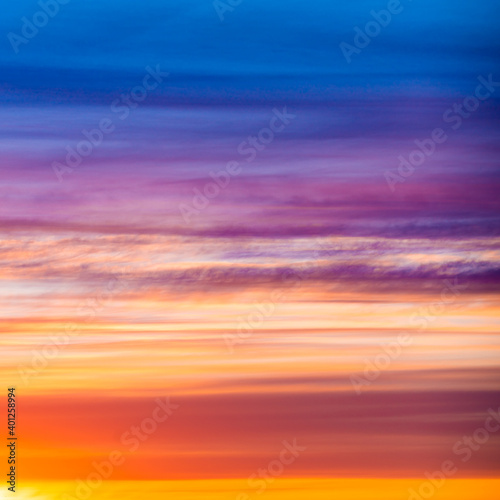  Fiery orange sunset sky. Beautiful sky. © EwaStudio