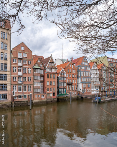 Hamburger Stadtimpressionen Fleetansicht der Altstadthäuser in der Deichstraße