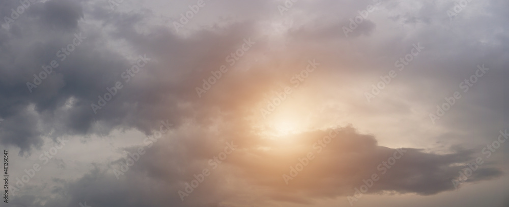 sky clouds with light shining through nature Background2