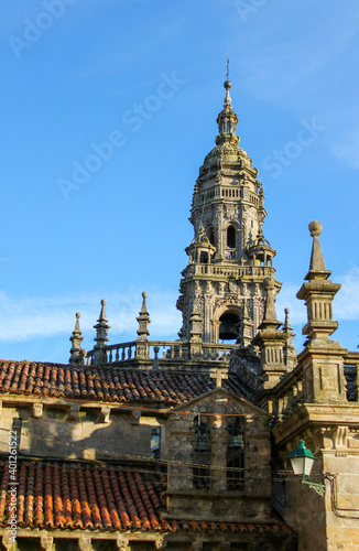 Detalle de la Torre de la Trinidad de la Catedral de Santiago de Compostela