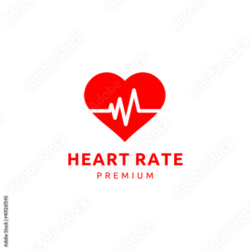 Heart Beats, Isolated On White Background, Vector Illustration
