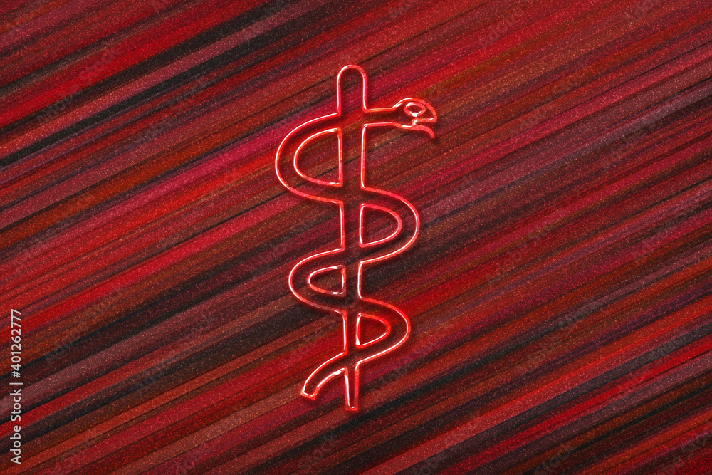 Medical symbol, Rod of Asclepius, Asclepius Insignia Stock Illustration ...