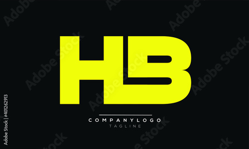 HB icon monogram letter text alphabet logo design