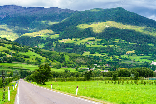 Mountain landscape at Glorenza, Italy photo