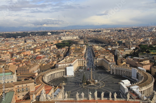 aerial view of Rome , Italy