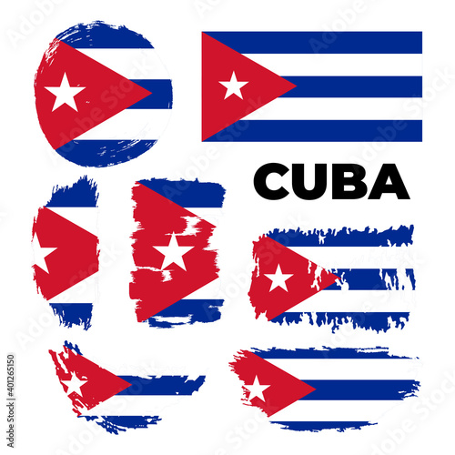 Flag of Cuba page symbol for your web site design Cuba flag logo, app, UI. 