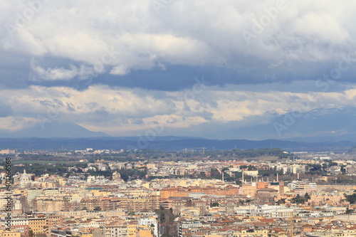 aerial view of Rome , Italy