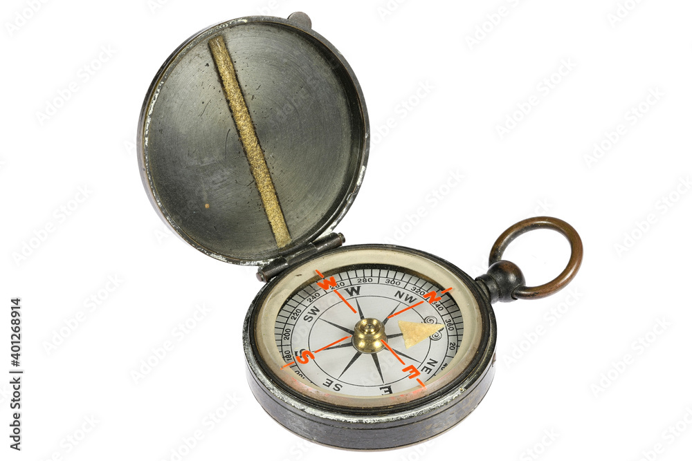 portable compass isolated on white background portable compass isolated on white background
