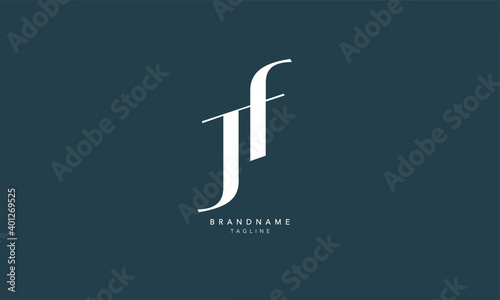 Alphabet letters Initials Monogram logo JF, FJ, J and F photo