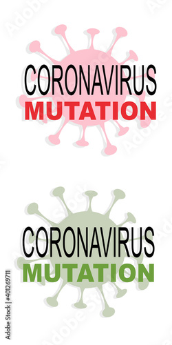 Coronavirus mutation vector banner illustration. 20A.EU1 mutation of COVID-19 Novel coronavirus. Pandemic Protection Concept.