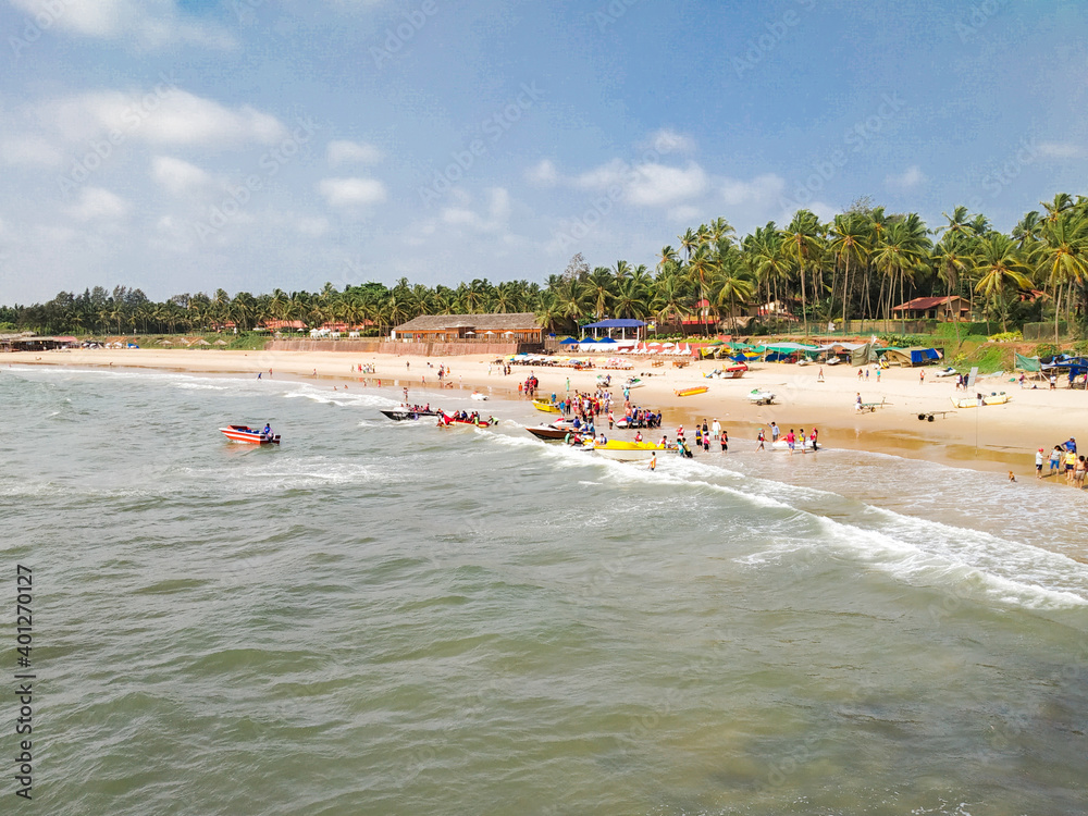 Goa beach coastline clean water