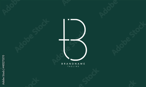 Alphabet letters Initials Monogram logo TB, BT, T and B