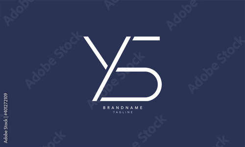 Alphabet letters Initials Monogram logo YS, SY, Y and S