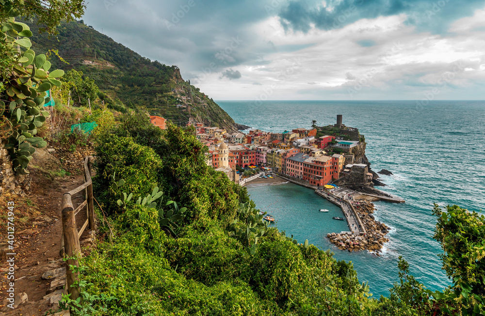 Vernazza village in Cinque Terre of Liguria, Italy