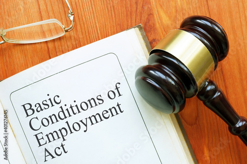 Basic conditions of employment act BCEA is shown on the business photo using the text photo