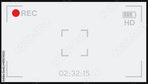 Video recording frame. vector illustration