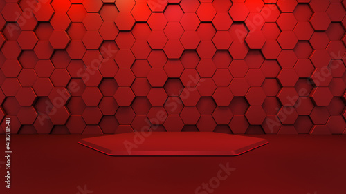 podium high resolution 3d rendering