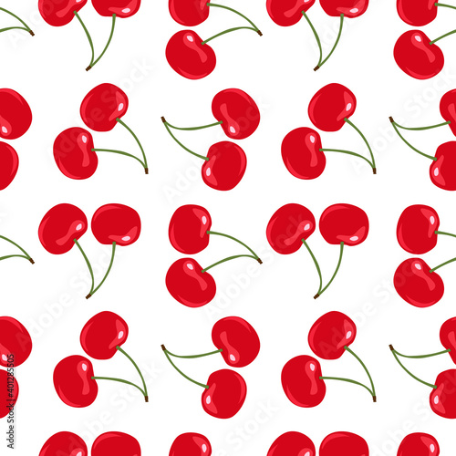 cherry pattern green berry organic dessert food juice repeat fabric tee illustration art vector tee slogan