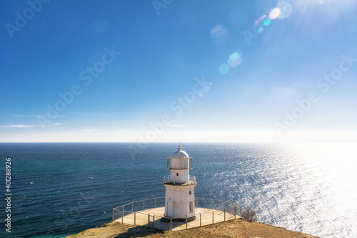 Lighthouse, Cape Meganom. City district Sudak, the Republic of Crimea