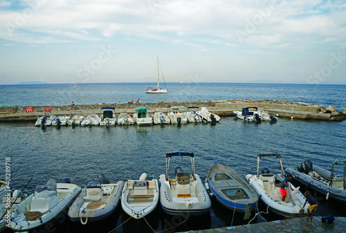 Marina Erbalunga in Corsica, France overlooking the island of El